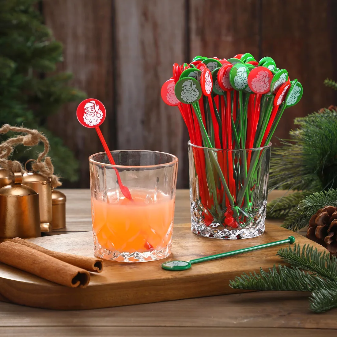 CHENGU Christmas drink stirrers, Santa Claus, view 2