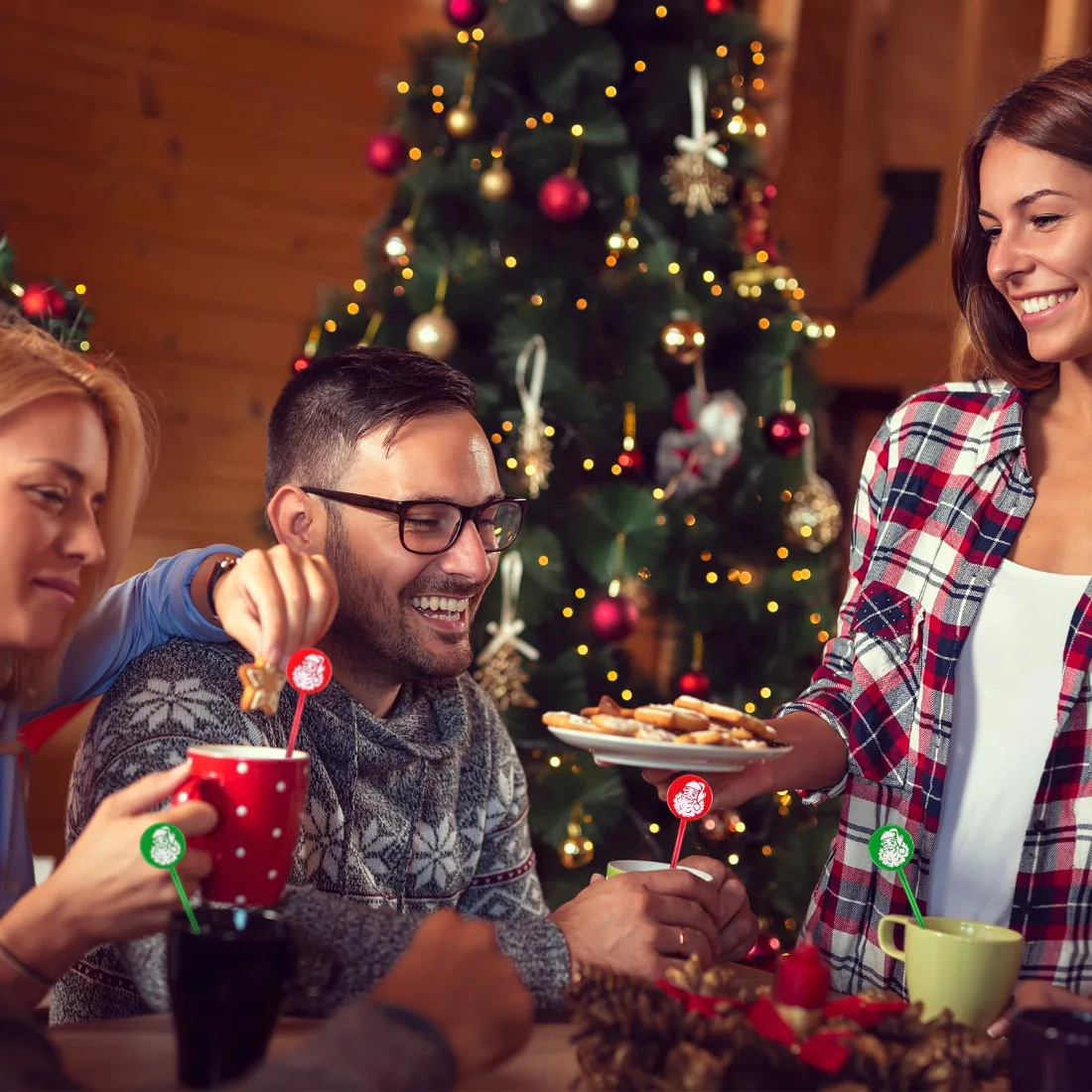 CHENGU Christmas drink stirrers, Santa Claus, view 5
