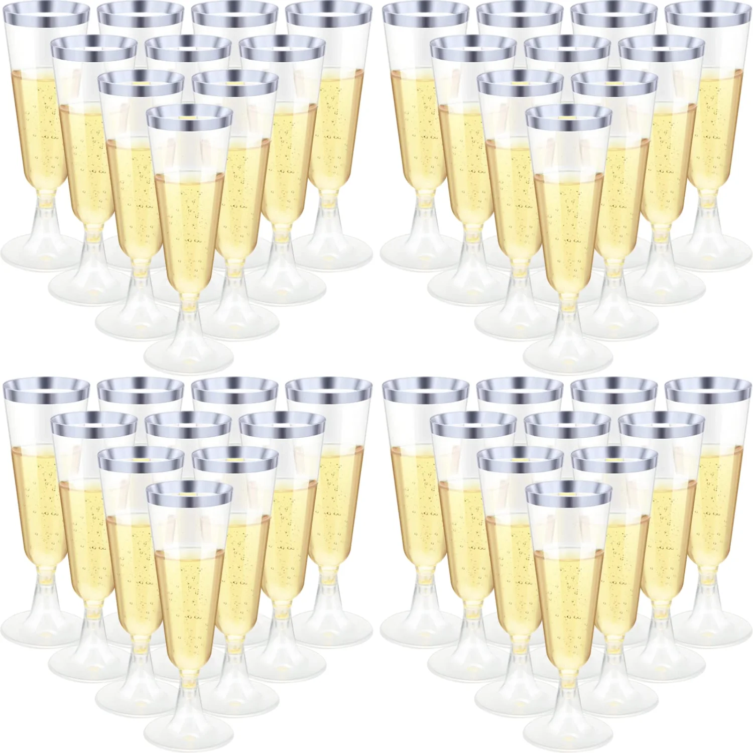 CHENGU Champagne flutes, Silver