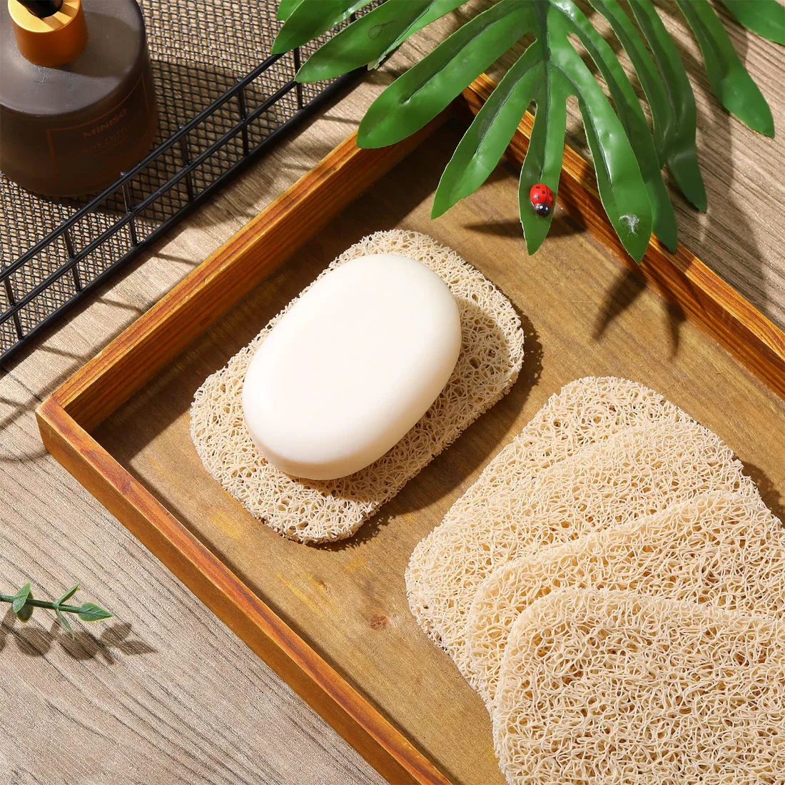 CHENGU Soap holder pads, Beige, 80 pcs, view 4