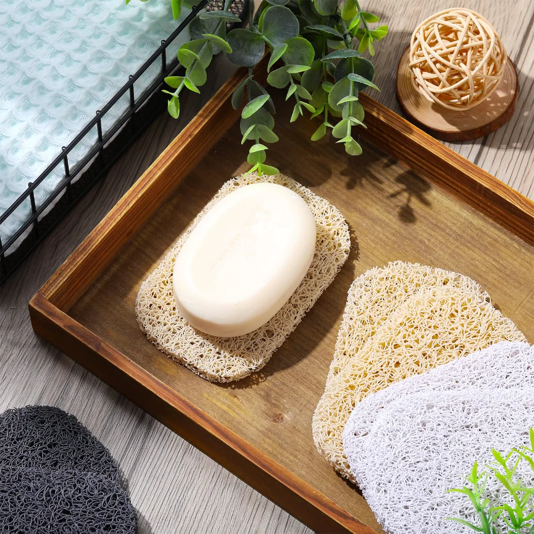 CHENGU Soap dishes and savers, Gray, Beige, Cream White, view 4