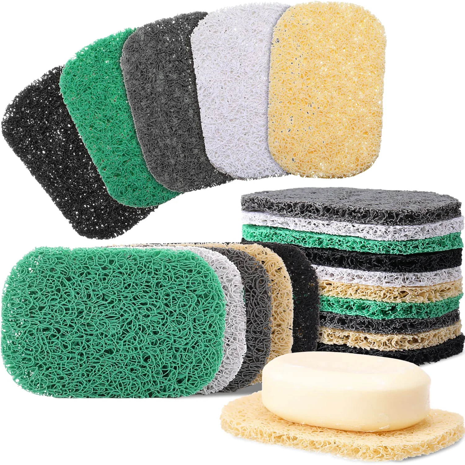 CHENGU Soap holder pads, Multi Colors, 80 pcs