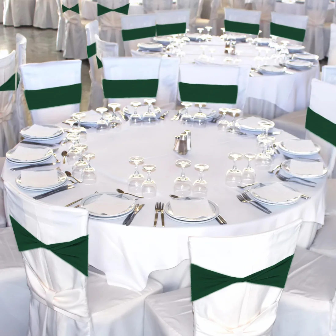 CHENGU Spandex chair sashes, Atrovirens, view 2