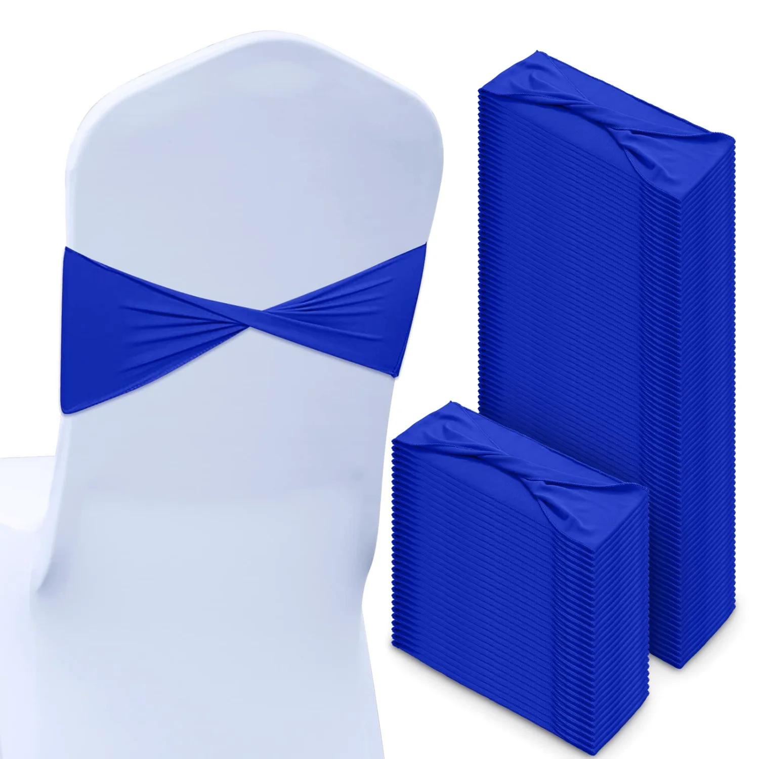 CHENGU Spandex chair sashes, Blue