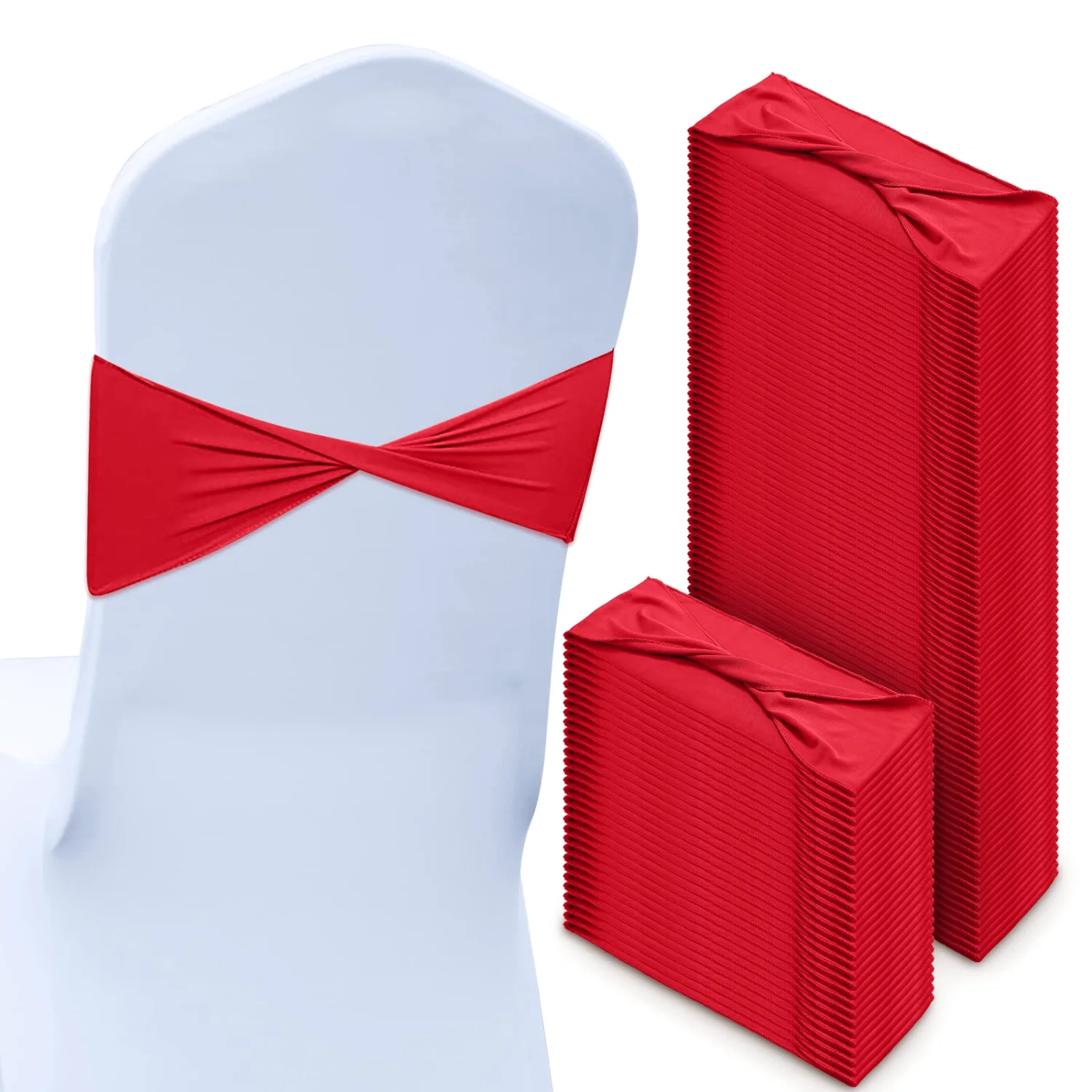 CHENGU Spandex chair sashes, Red