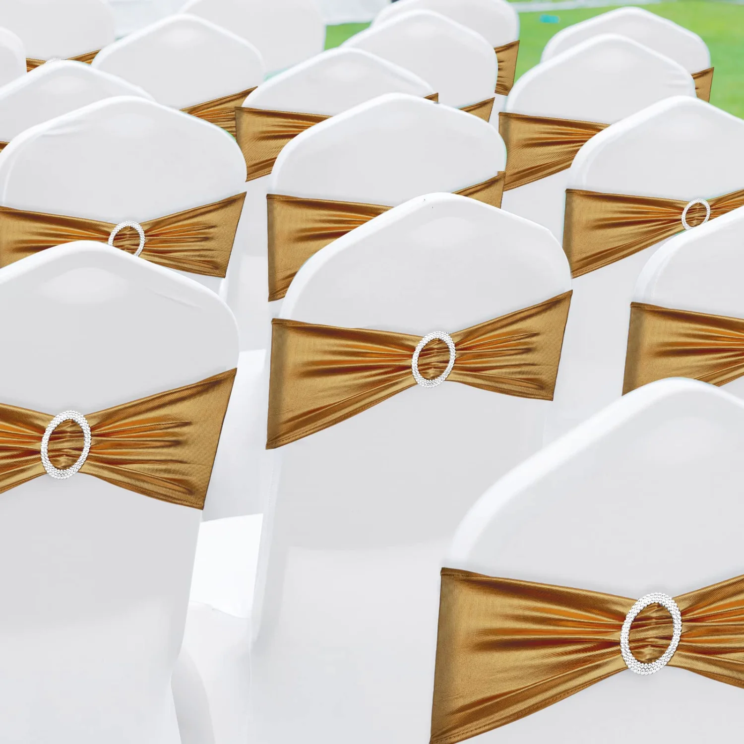 CHENGU Chair sashes, Glossy Gold