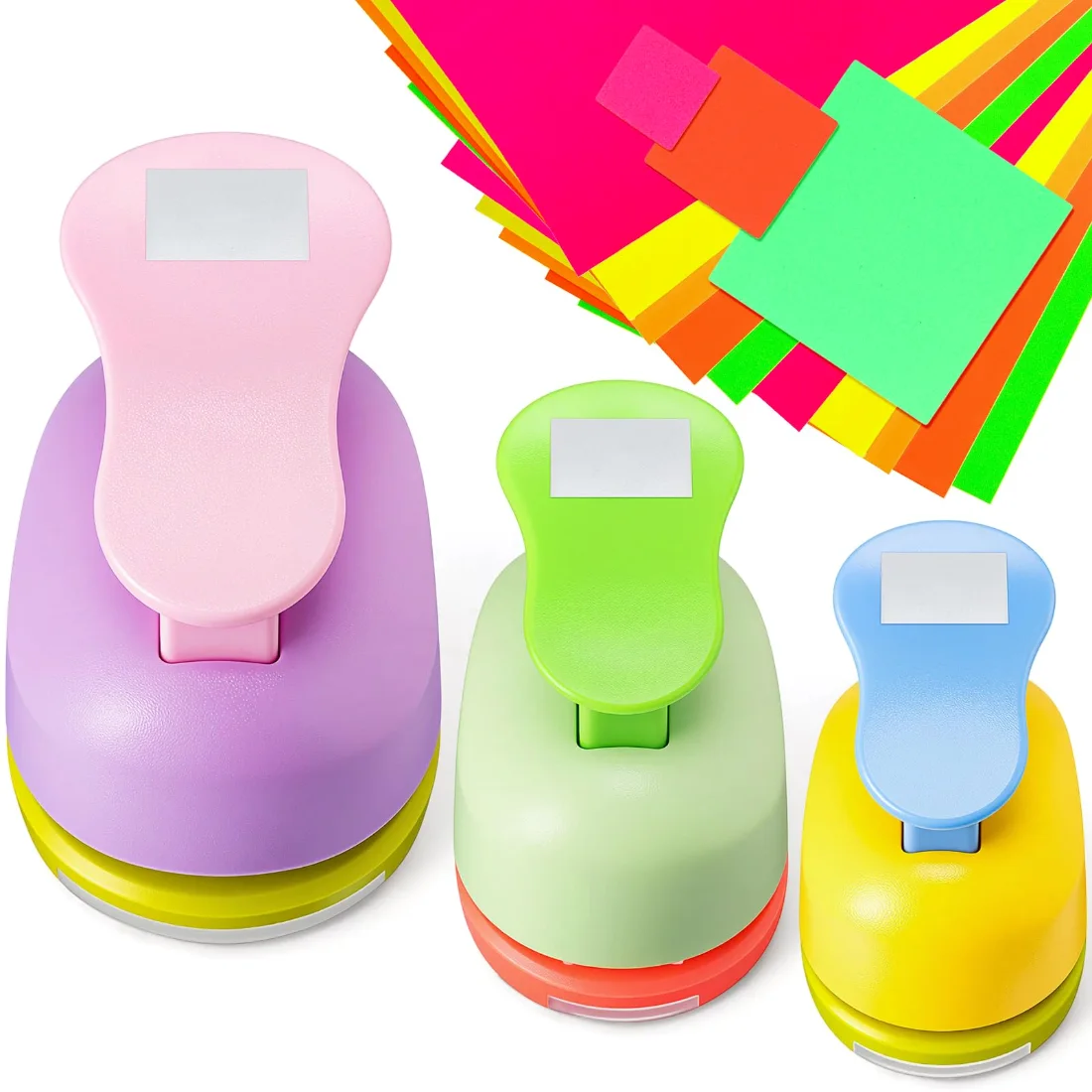 CHENGU Large hole punch set, Random Color, Square, view 4
