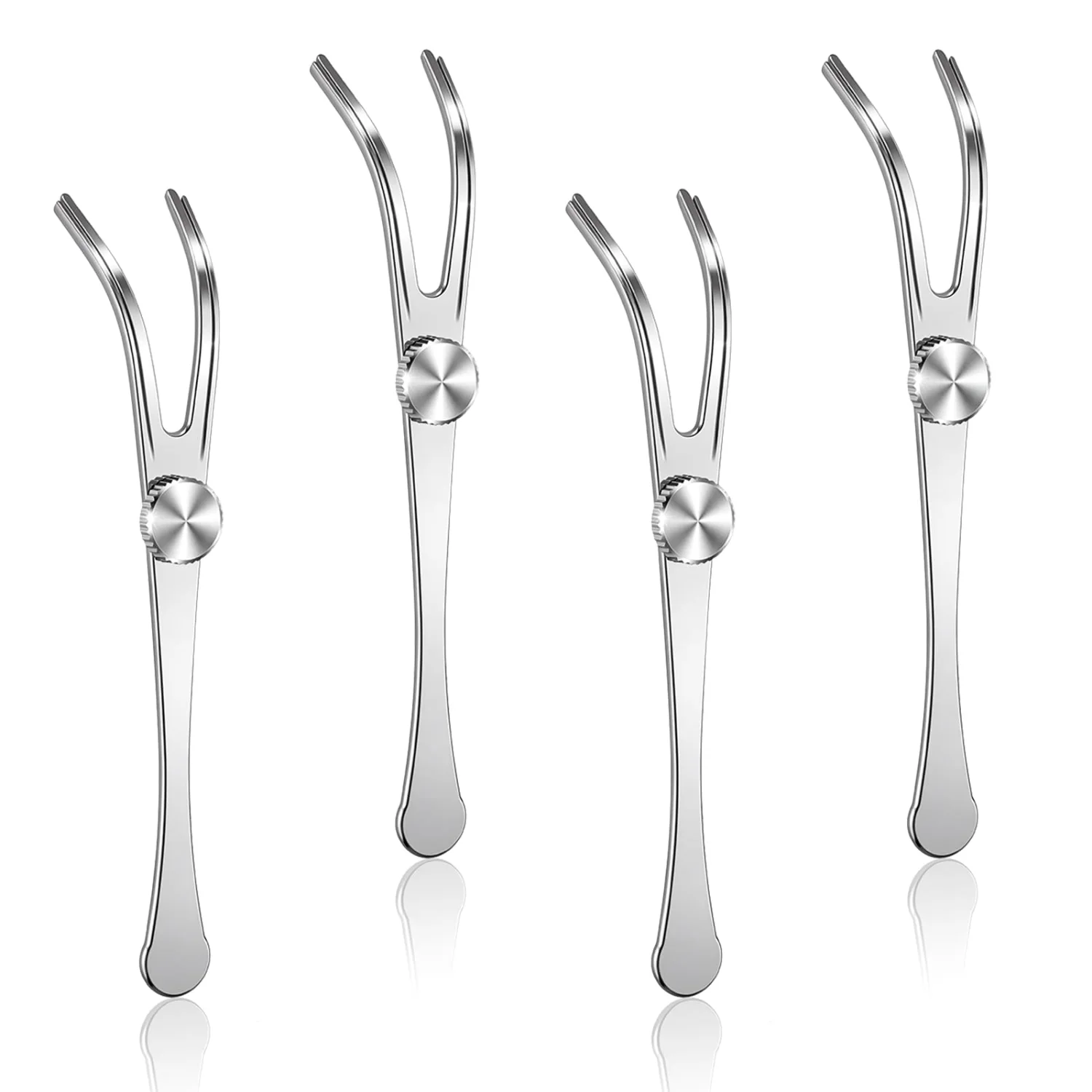 CHENGU Reusable dental floss holders, Silver, 4 pcs