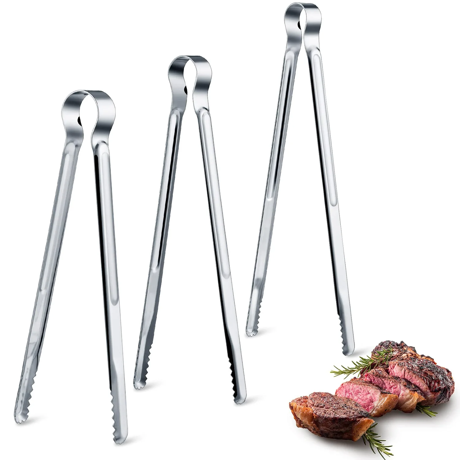 CHENGU Stainless steel kitchen tongs