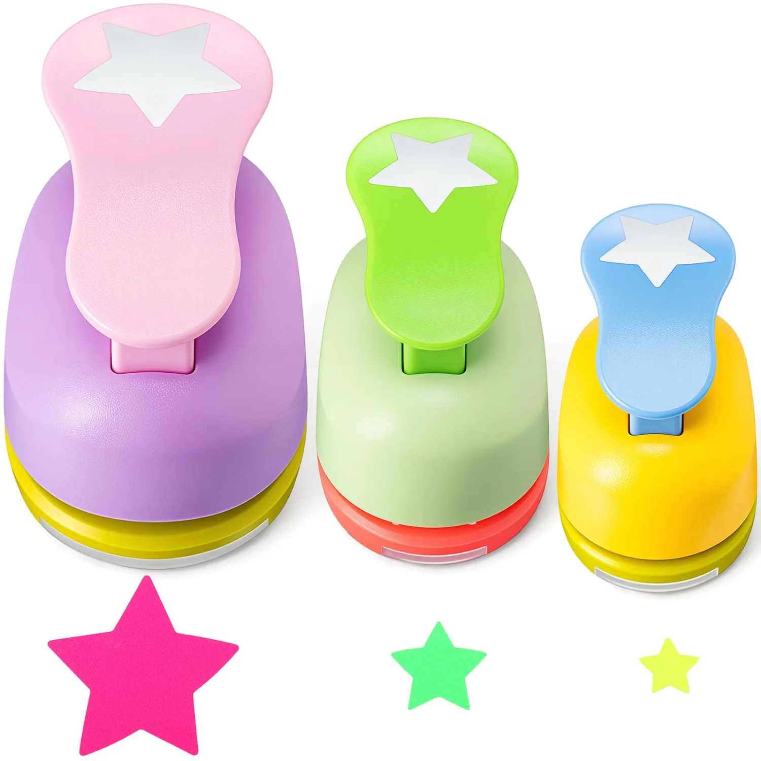 CHENGU Large hole punch set, Random Color, Star