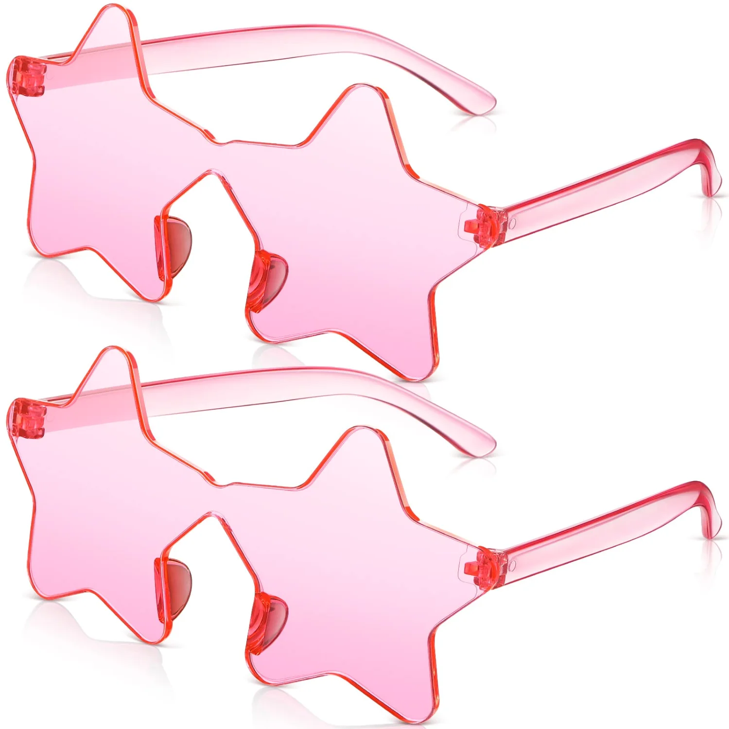 CHENGU Rimless star sunglasses, Pink