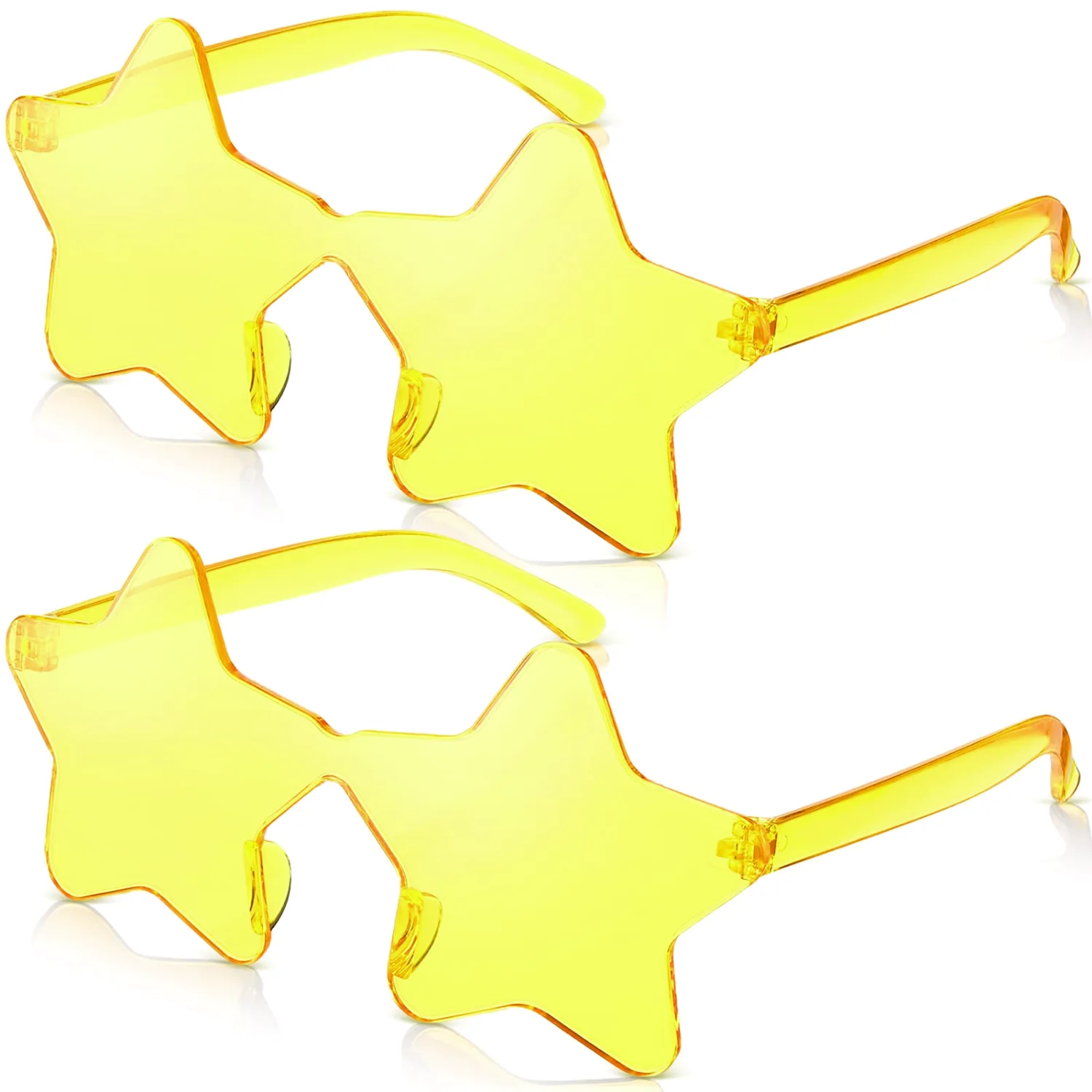 CHENGU Rimless star sunglasses, Yellow
