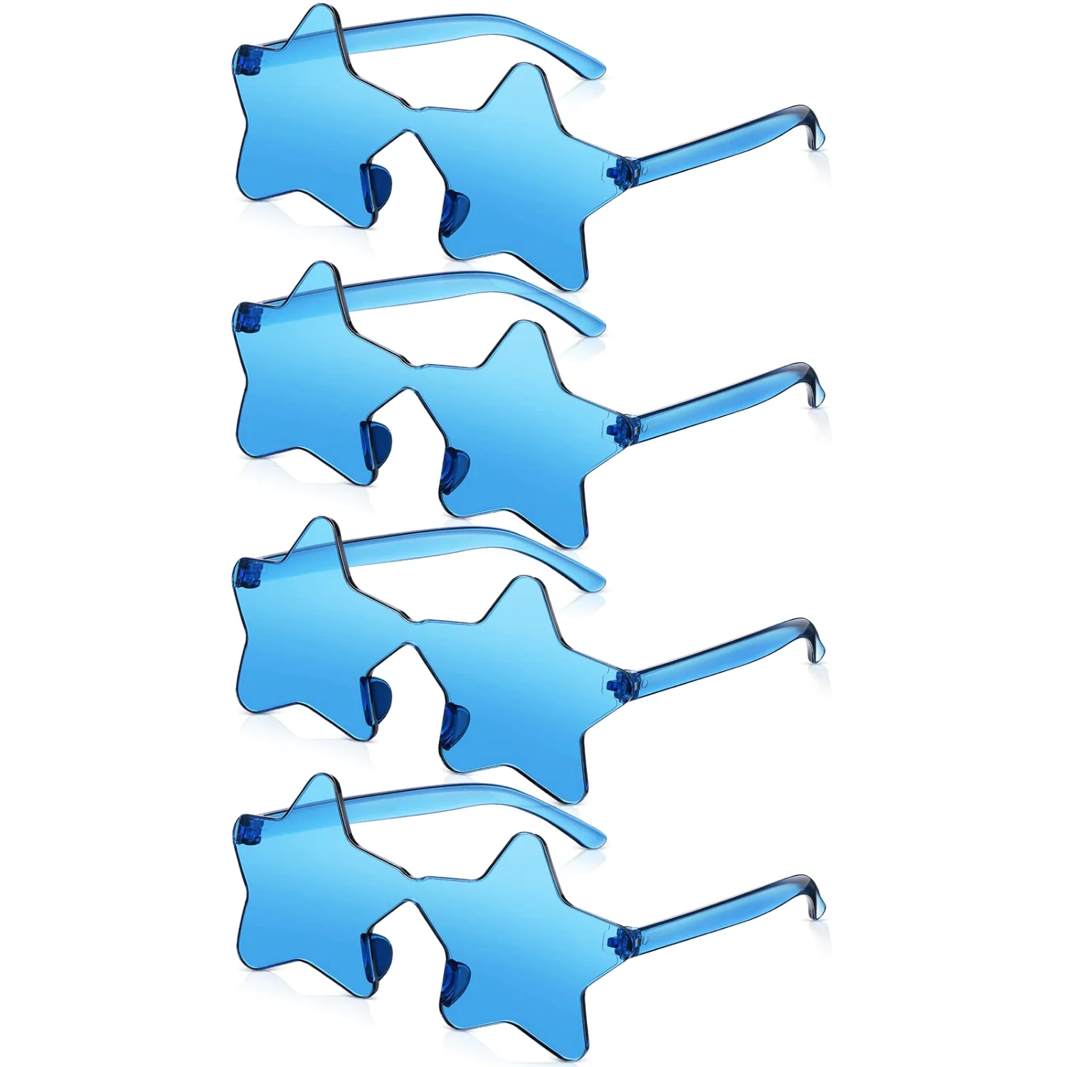 CHENGU Star shaped rimless sunglasses, Blue