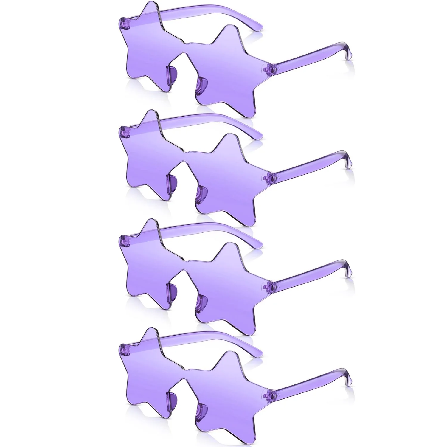 CHENGU Star shaped rimless sunglasses, Purple