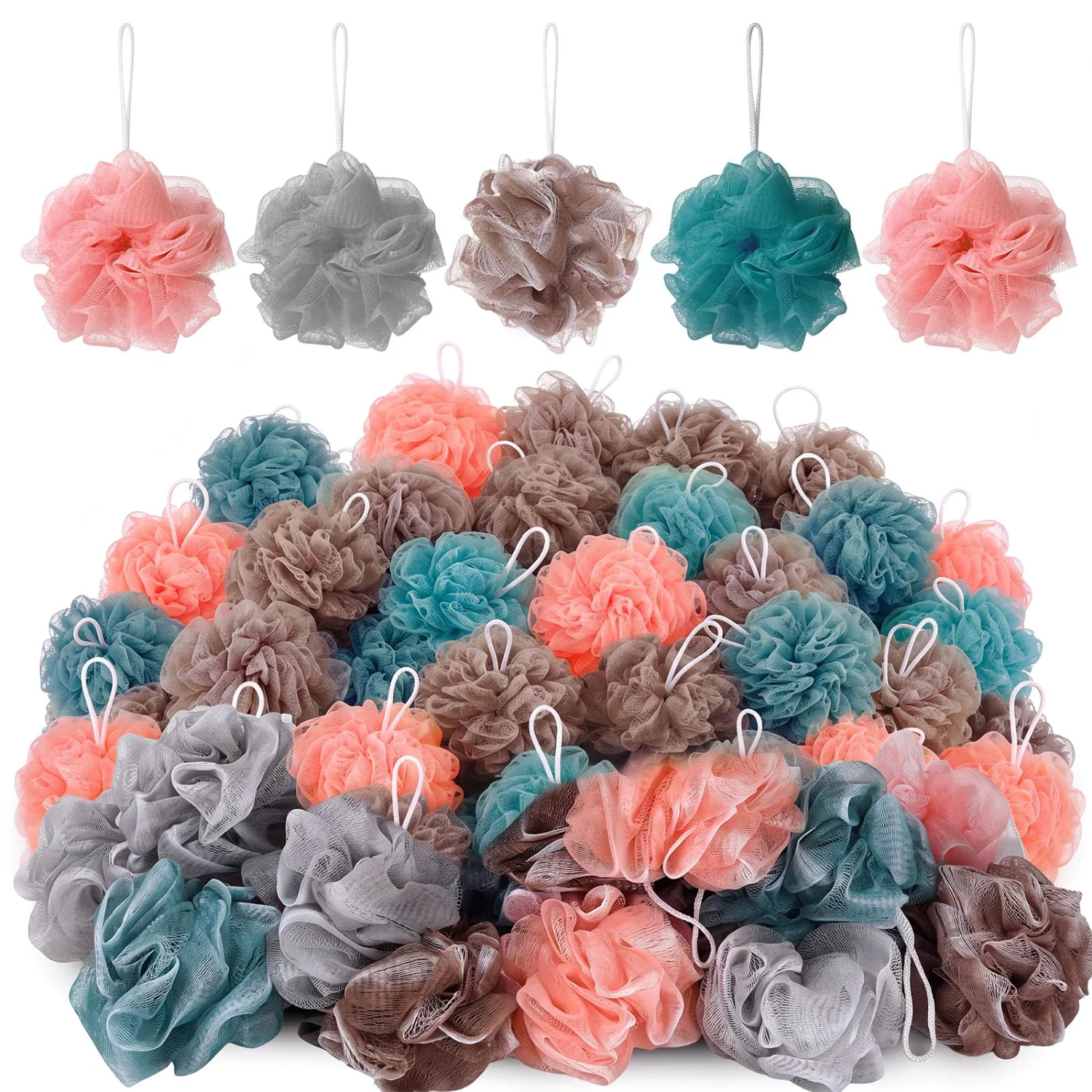 CHENGU Loofah bath sponges, Novel Colors
