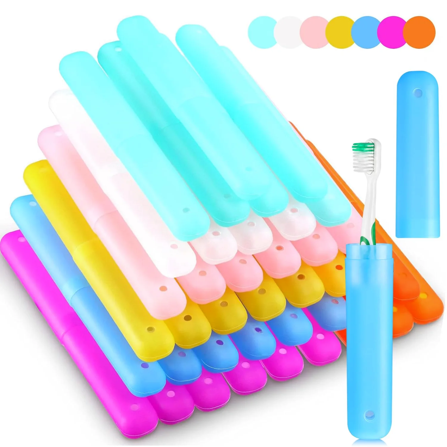 CHENGU Travel toothbrush cases, Rainbow