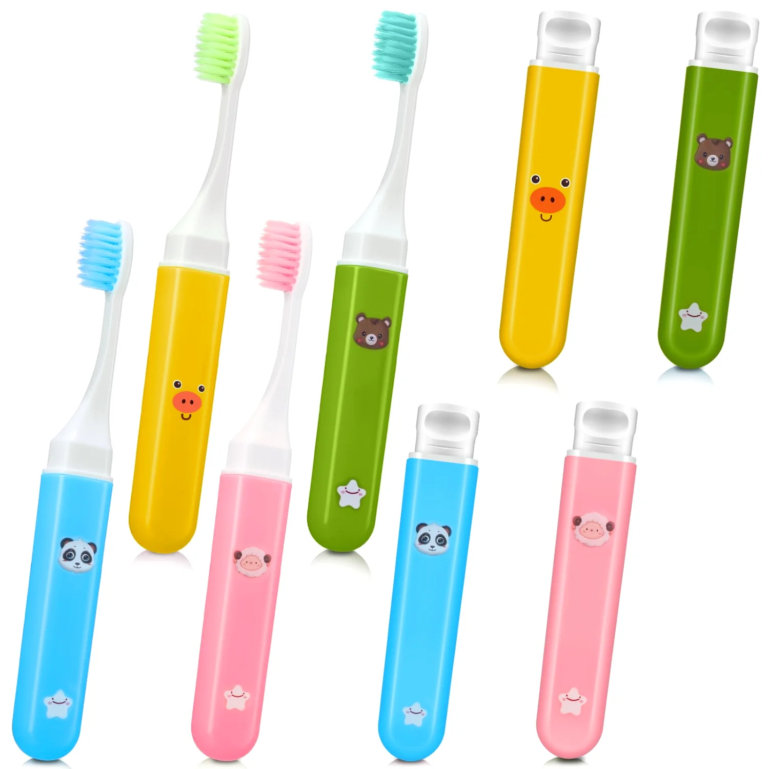 CHENGU Travel toothbrushes with case