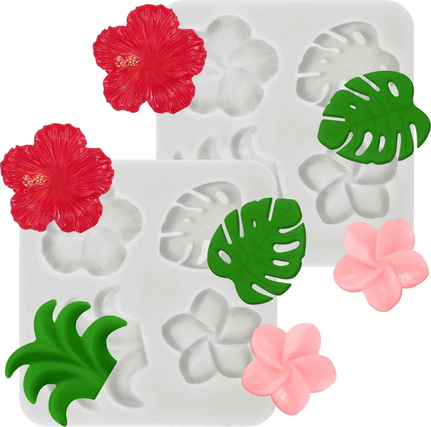 CHENGU Tropical flower silicone molds, Gray