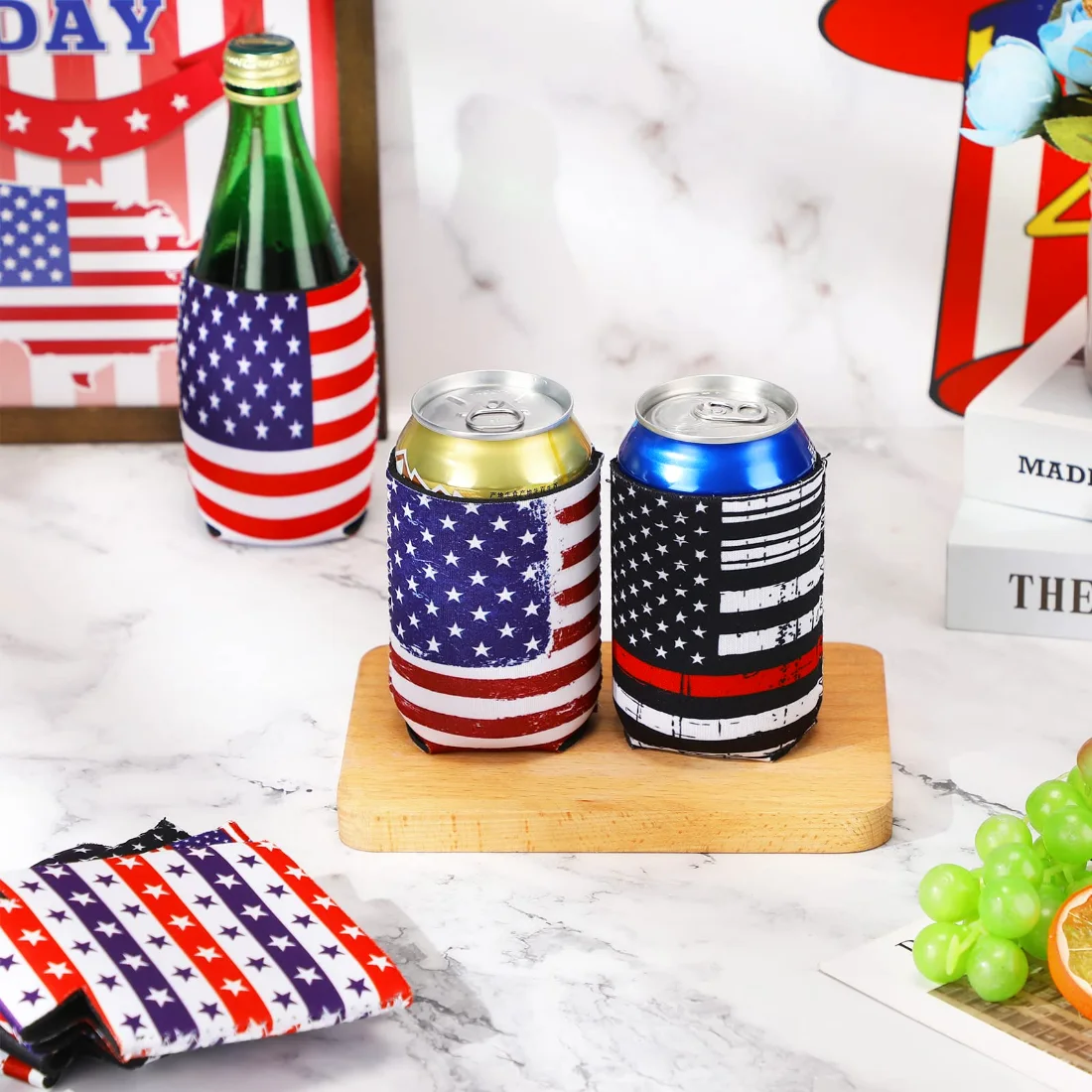 CHENGU Can coolers, 16 to 32 pcs, Usa Flag, 32 pcs, view 2