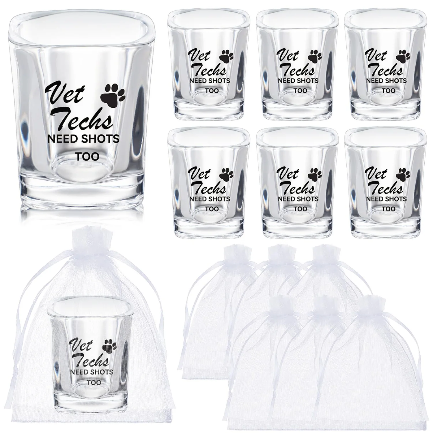 CHENGU Shot glasses, 6 to 24 sets, Casual, Glass, 6 sets
