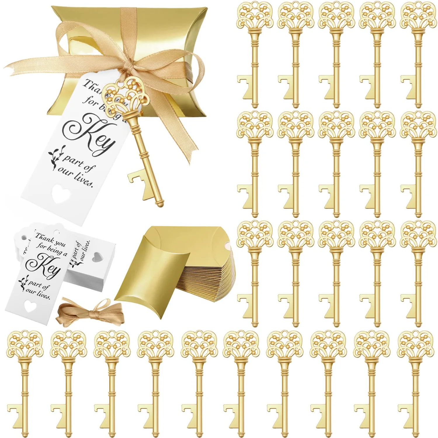 CHENGU Guest favors and keepsakes, 100 sets, Gold