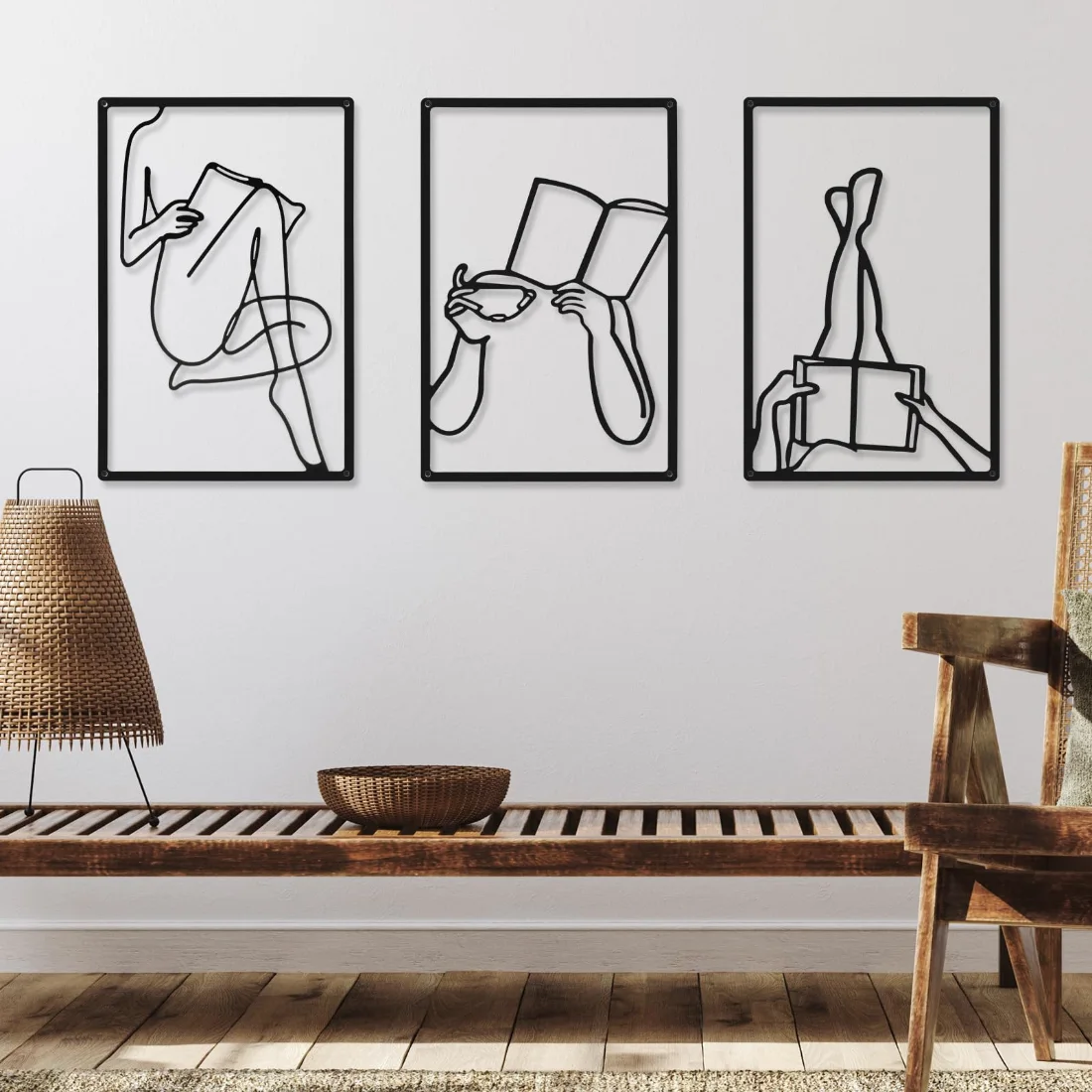 CHENGU Abstract woman line wall art, Book, view 2