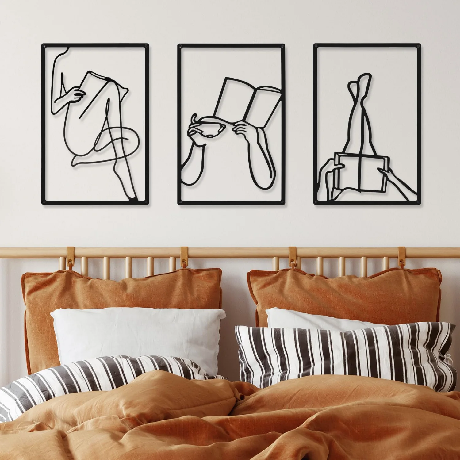 CHENGU Abstract woman line wall art, Book
