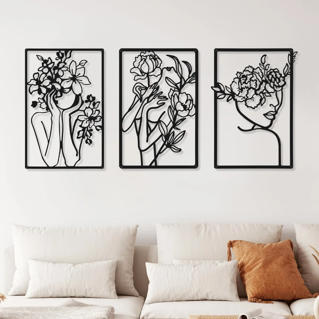CHENGU Abstract woman line wall art, Drawing, Black, 12.99 x 8.58 inches, view 5