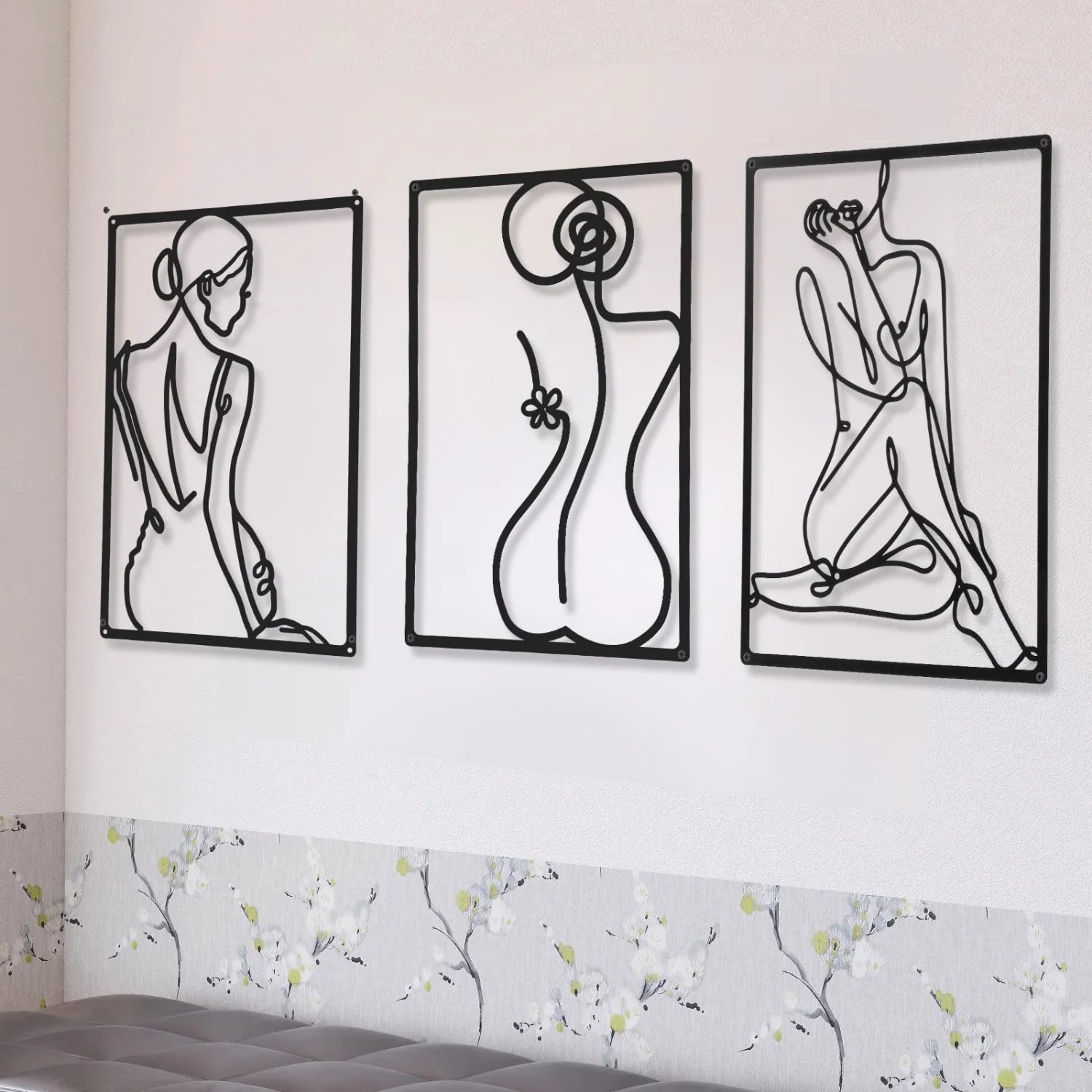 CHENGU Abstract woman line wall art, Elegant