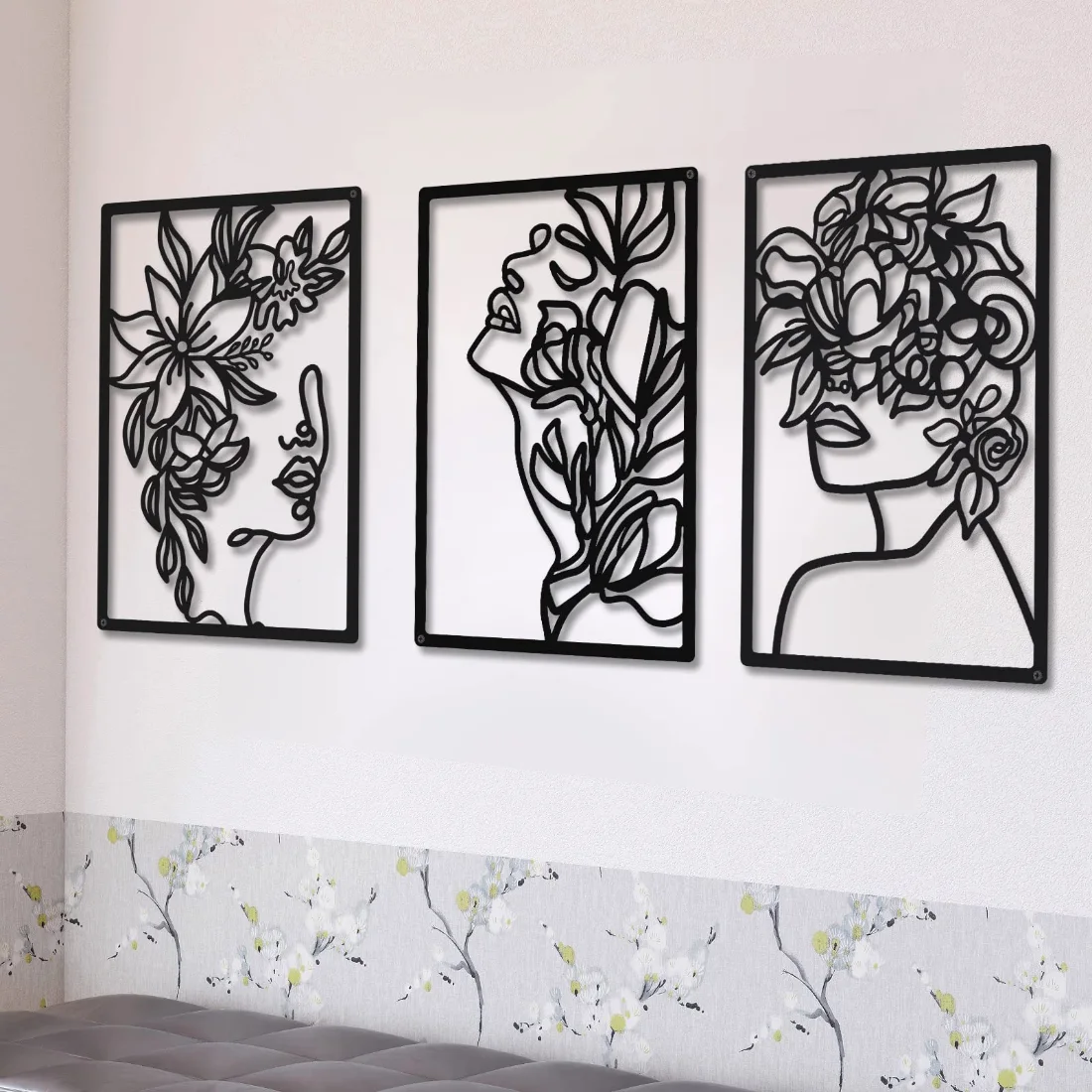 CHENGU Abstract woman line wall art, Fresh, view 2