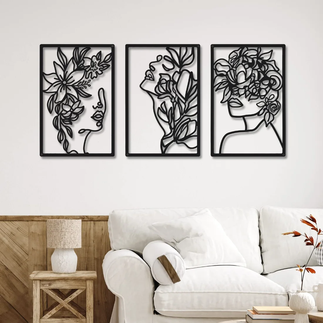 CHENGU Abstract woman line wall art, Fresh, view 3