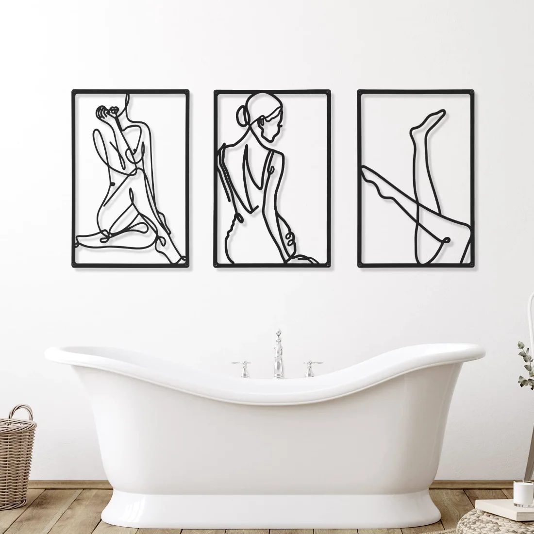 CHENGU Abstract woman line wall art, Leg, view 4