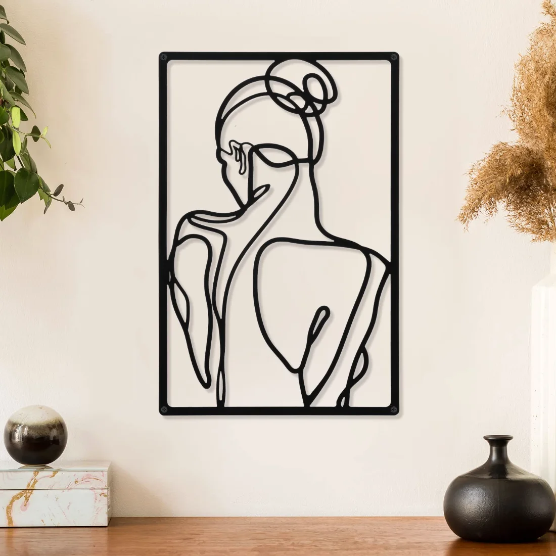 CHENGU Abstract woman line wall art, Vibrant, view 3
