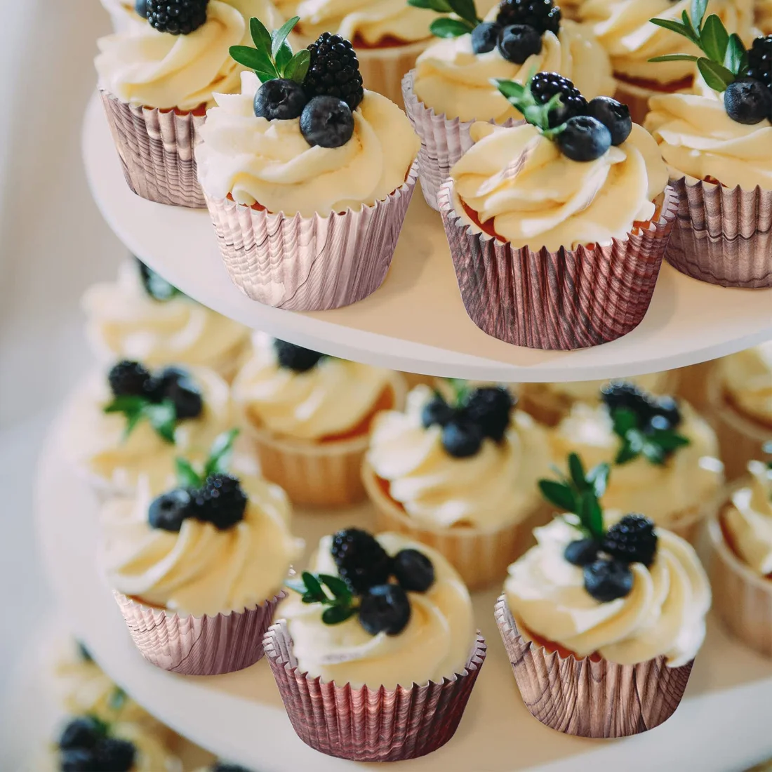 CHENGU Woodland woodgrain cupcake liners, view 2